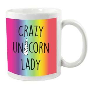 Crazy Unicorn Lady Mug or Coaster
