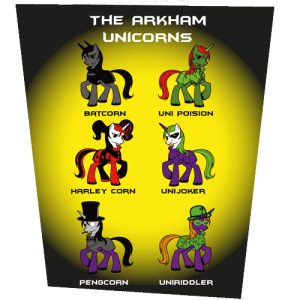 Arkham Unicorns Birthday Card