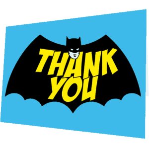 Batman Inspired Thank You Card