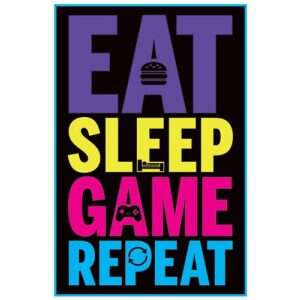 Eat Sleep Game Repeat Maxi Poster PP34475