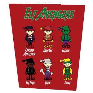 Elf Avengers Christmas Card