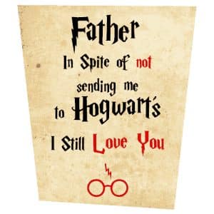 Father In Spite of Not Sending Me Hogwarts Father's Day Card