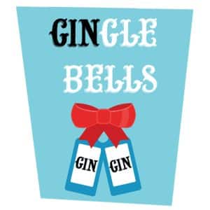 GIN gel Bells Christmas Card