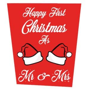 Happy 1st Christmas As Mr & Mrs Christmas Card