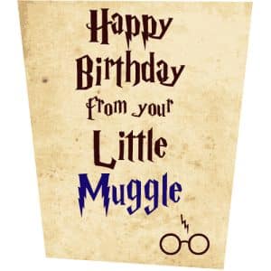 Happy Birthday From Your Little Muggle Birthday Card