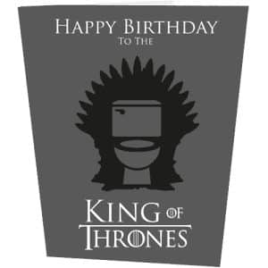 Happy Birthday King Of Thrones Birthday Card