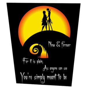 Jack & Sally Moon Wedding Card