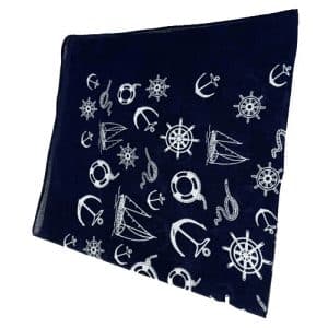Navy Sailor Paisley Bandana
