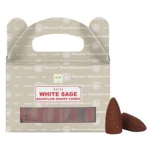 White Sage Satya Dhoop Incense Backflow Cones
