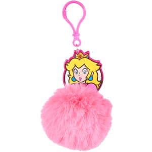 Super Mario Princess Peach Pom Pom Keychain