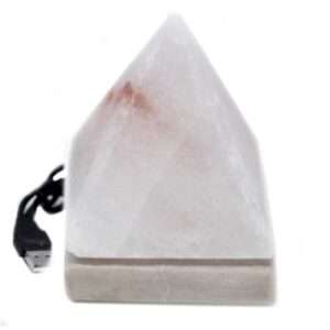 USB Himalayan Salt Lamp White Pyramid