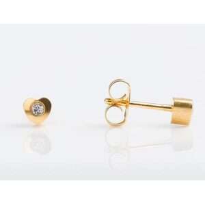 Studex Tiny Tips Gold Plated Heart lite Earrings