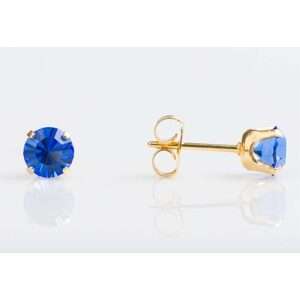 Studex Gold Plated 5mm Sapphire Earrings