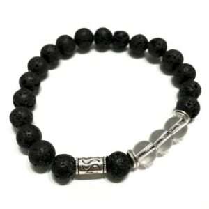 Lava Stone Bracelet - Tribal Rock Quartz
