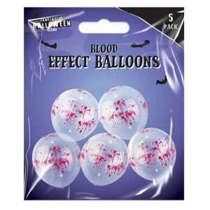 12" Blood Effect Balloons 5 Pack