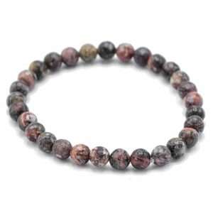 Gemstone Manifestation Bracelet - Leopardskin Jasper - Courage