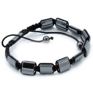 Magnetic Hematite Shamballa Bracelet - Double Cuboids