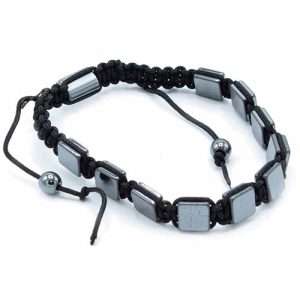 Magnetic Hematite Shamballa Bracelet - Flat Cubes