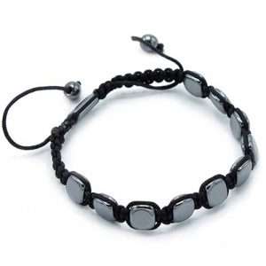 Magnetic Hematite Shamballa Bracelet - Round Corners