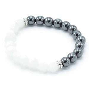 Faceted Gemstone Bracelet - Magnetic Rock Quartz