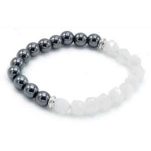Faceted Gemstone Bracelet - Magnetic Rose Quartz