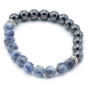 Faceted Gemstone Bracelet - Magnetic Sodalite