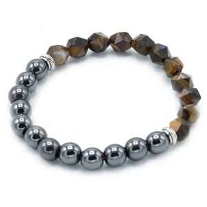 Faceted Gemstone Bracelet - Magnetic Tiger Eye