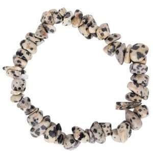 Dalmatian Jasper Chip Stone Bracelet