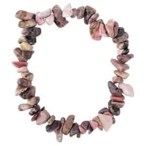 Rhodonite Chip Stone Bracelet