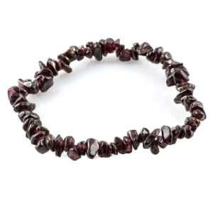 Blood Garnet Chip Stone Bracelet