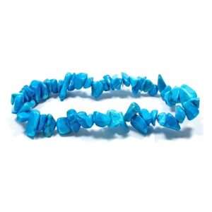 Blue Howlite Chip Stone Bracelet