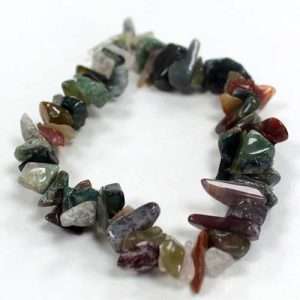 Moss Agate Chip Stone Bracelet