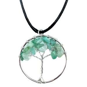Jade Tree Of Life Gemstone Necklace