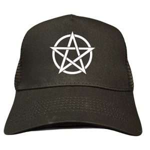 Pentagram Trucker Style Black Baseball Cap