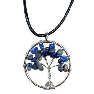Sodalite Tree Of Life Gemstone Necklace