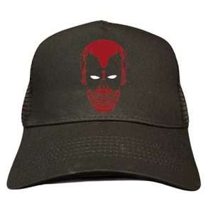 Deadpool Skull Trucker Style Black Baseball Cap