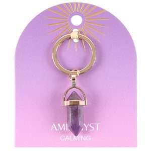 Crystal Point Keyring - Amethyst