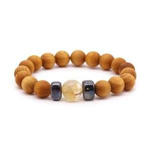 Cedarwood Citrine Solar Plexus Chakra Bangle