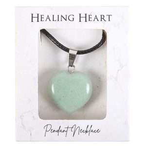 Green Aventurine Healing Crystal Heart Necklace