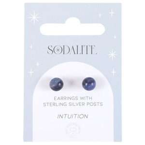 Sodalite Semi-Precious Crystal Stud Earrings