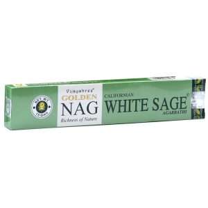 Golden Nag - White Sage Incense Sticks