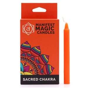 12 Manifest Magic Candles - Orange - Sacred Chakra