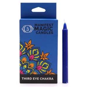 12 Manifest Magic Candles - Indigo - Third Eye Chakra
