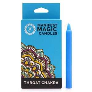 12 Manifest Magic Candles - Blue - Throat Chakra