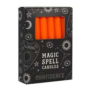 12 Magic Spell Candles Orange - Confidence