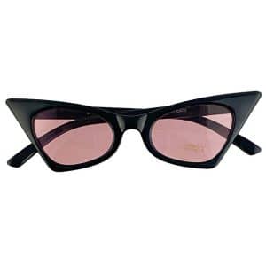 Black with Pink Lens Cat Eye Sunglasses