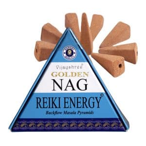 Reiki Energy Golden Nag Backflow Incense Cones