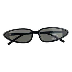 Retro Black Oval Sunglasses