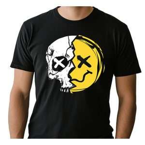 Half Skull and Half Smiley Face Children's T-Shirt