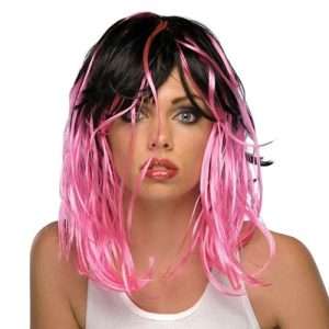 Black and Pink 2 Tone Wig
